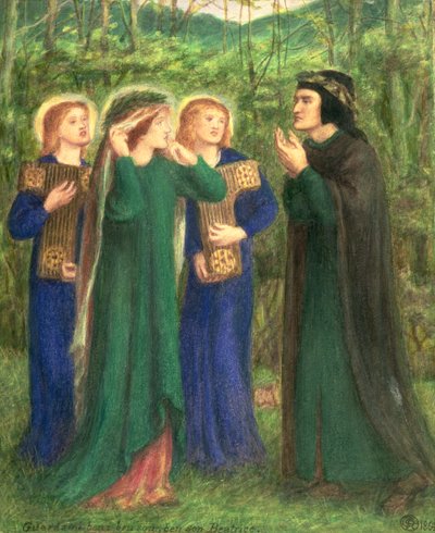 Dante Incontra Beatrice da Dante Gabriel Charles Rossetti