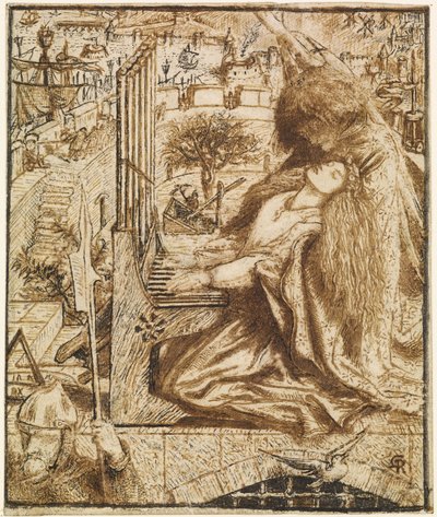Progetto per il Tennyson di Moxon - Santa Cecilia da Dante Gabriel Charles Rossetti