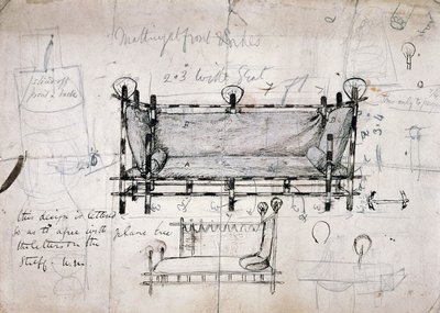 Progetto per divano da Dante Gabriel Charles Rossetti