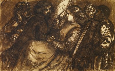 Giorgione dipinge, c.1853 da Dante Gabriel Charles Rossetti
