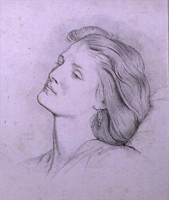 Testa di Fanny Cornforth da Dante Gabriel Charles Rossetti