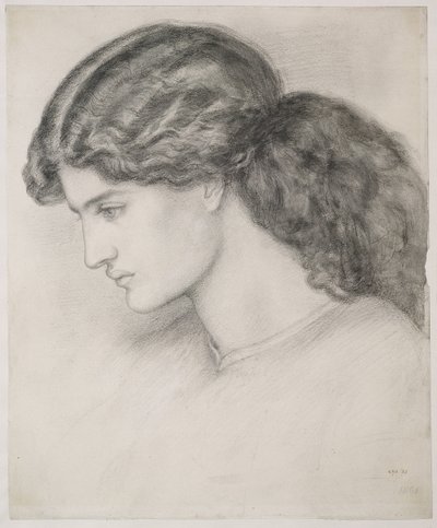 Testa di una donna, 1861 da Dante Gabriel Charles Rossetti