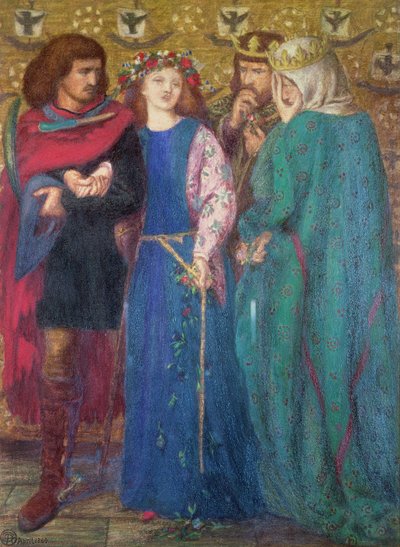 Orazio scopre la follia di Ofelia da Dante Gabriel Charles Rossetti