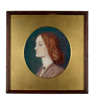 Ritratto di Elizabeth Siddal rivolta verso sinistra da Dante Gabriel Charles Rossetti