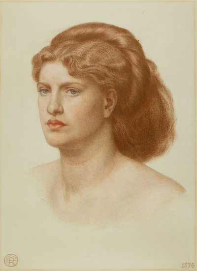 Ritratto di Fanny Cornforth, testa e spalle, 1874 da Dante Gabriel Charles Rossetti