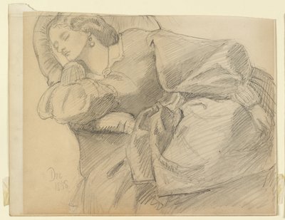Ruth Herbert addormentata da Dante Gabriel Charles Rossetti