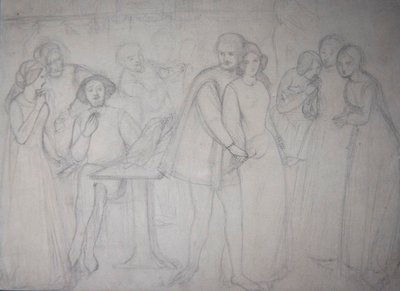 Studio per Benedick e Beatrice da Dante Gabriel Charles Rossetti