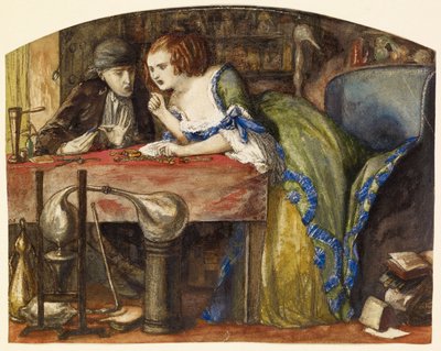 Il laboratorio da Dante Gabriel Charles Rossetti