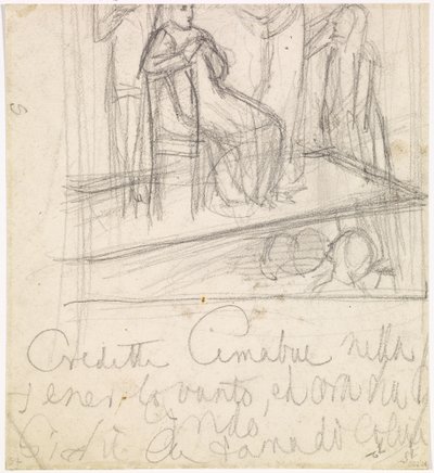 Il ritorno di Tibullo a Delia - Studio per la figura di Delia da Dante Gabriel Charles Rossetti