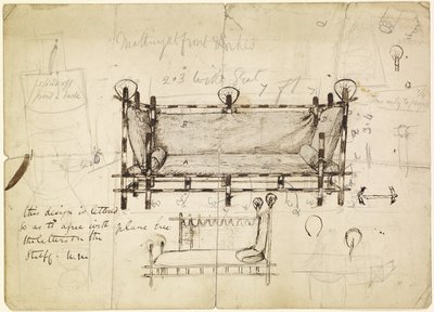 Due disegni per un divano, c.1861-62 da Dante Gabriel Charles Rossetti