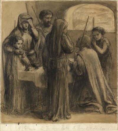 Una Pasqua nella casa di Giuseppe e Zaccaria, c. 1850 da Dante Gabriel Rossetti