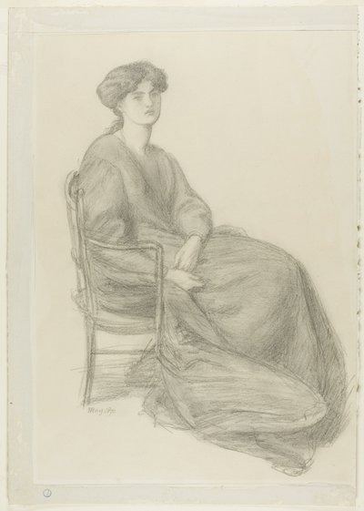 Signora William Morris seduta su una sedia da Dante Gabriel Rossetti