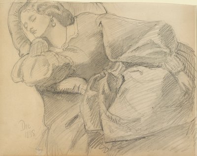 Ruth Herbert addormentata da Dante Gabriel Rossetti
