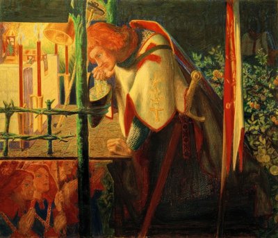 Sir Galahad alla Cappella in Rovina da Dante Gabriel Charles Rossetti