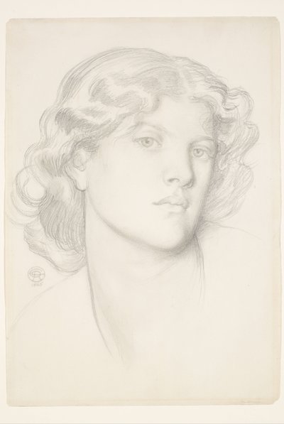 Il pergolato blu - Studio di testa femminile da Dante Gabriel Rossetti