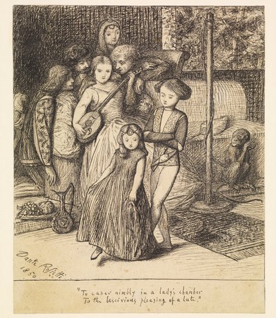 Danzare agilmente nella camera di una dama al lascivo diletto di un liuto da Dante Gabriel Rossetti