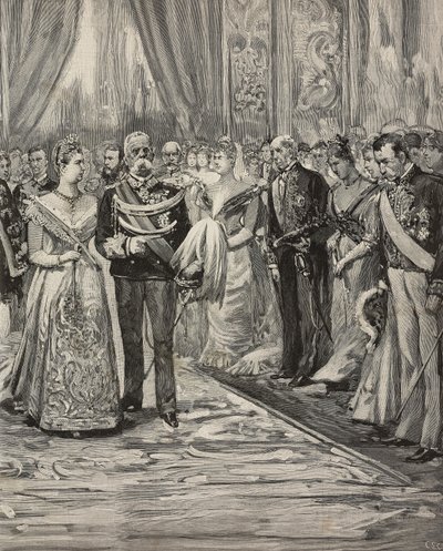 Umberto I e Margherita di Savoia al concerto in occasione delle loro nozze d
