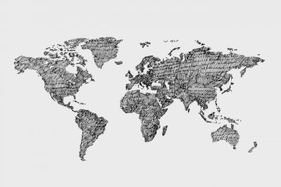 Schizzo di una mappa del mondo da Danushka Abeygoda