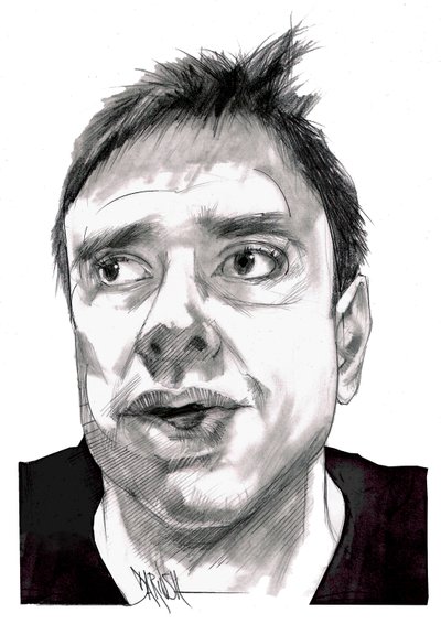 Alessandro Di Battista, 2023 (disegno digitale a matita colorata) da Dariush Radpour