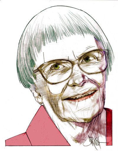 Harper Lee, 2022 (disegno digitale a matita colorata) da Dariush Radpour