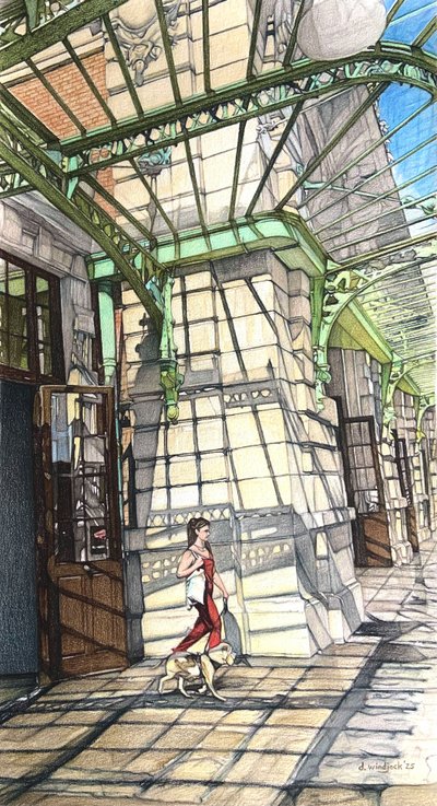 Costa Azzurra 1, 2025 (matita su carta) da Darrell Windjack