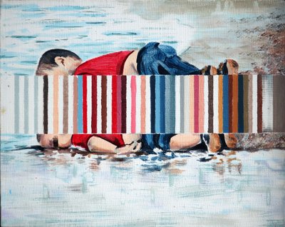 Boa, 2019 (acrilico su tela) da Darren Coffield
