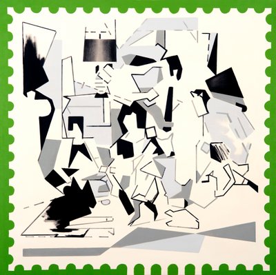 Natale ai Kennedy IV, 2019 (acrilico su tela) da Darren Coffield