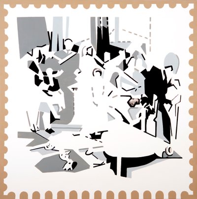 Festa di Pan IV, 2019 (acrilico su tela) da Darren Coffield