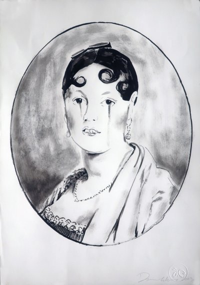 Ingre Girl 3, 2003 (inchiostro su carta) da Darren Coffield