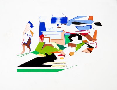 Kennedys (paesaggio), 2019 (gouche su carta) da Darren Coffield