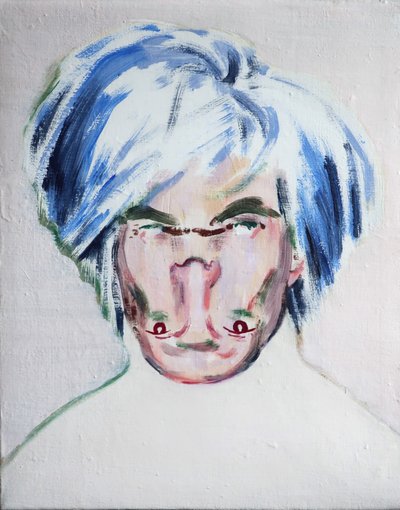 Warhol testa dura, 2013 (acrilico su tela) da Darren Coffield