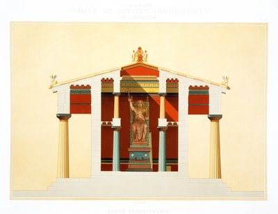 Sezione trasversale del Tempio di Giove ad Egina da Daumont