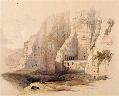 Mansioni scavate di Petra, 7 marzo 1839, tavola 103 da Volume III di 
