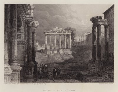 Roma, il Foro da David (after) Roberts