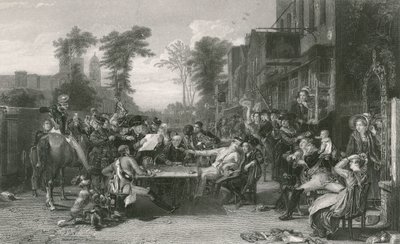 Pensionati di Chelsea che leggono la gazzetta della Battaglia di Waterloo da David (after) Wilkie