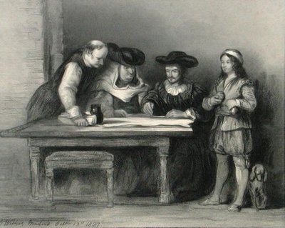 Cristoforo Colombo (1451-1506) nel monastero di la Rabida da 
