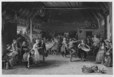 Il matrimonio del penny, dal quadro nella collezione reale da David (after) Wilkie
