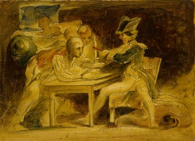 Nelson sigilla dispacci al largo di Copenaghen, c.1835 da David (attr.) Wilkie