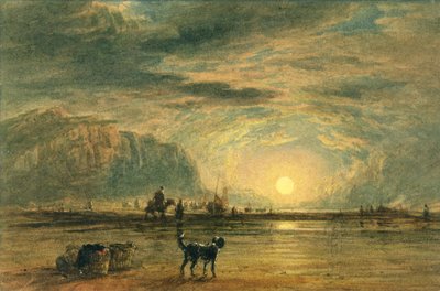 Scena di spiaggia - Alba, c.1820 da David (attr. to) Cox