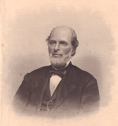 Ritratto del politico americano George T Cobb (1813-1870), incisione di FE Jones da ladies