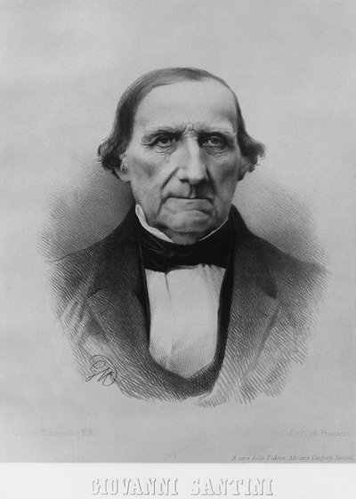 Ritratto di Giovanni Santini (1787-1877), astronomo, matematico e scienziato italiano da John Ward Dunsmore