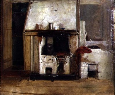 Un focolare da cucina da David (follower of) Wilkie