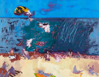 Spiaggia con parapendio da David Alan Redpath Michie