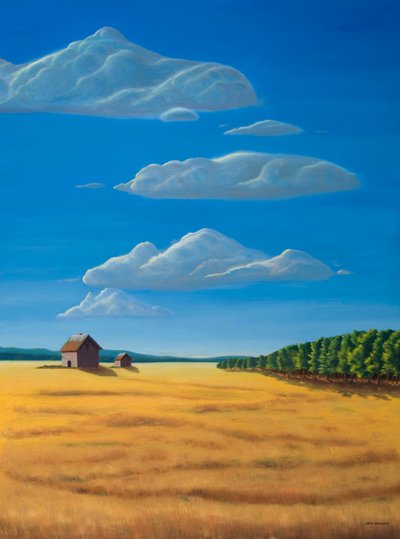Out Standing in Thier Field, 2009 (olio su tela) da David Arsenault