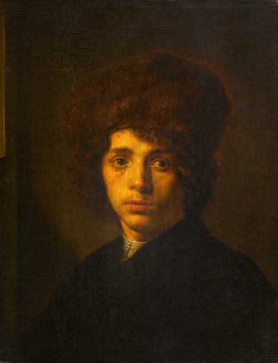 Giovane uomo con cappello di pelliccia da David Bailly