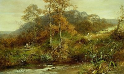 Scena fluviale autunnale, Il ruscello da David Bates