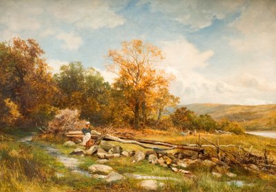 Recinzione di marea sul fiume Conwy a Bachlediog, 1891 da David Bates