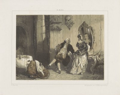 Uomo e donna in un interno del XVIII secolo da David Bles