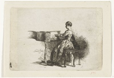 Ragazza al pianoforte da David Bles