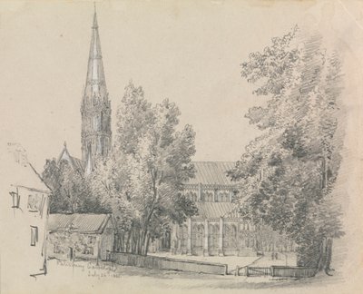 Una vista della cattedrale di Salisbury da David Charles Read
